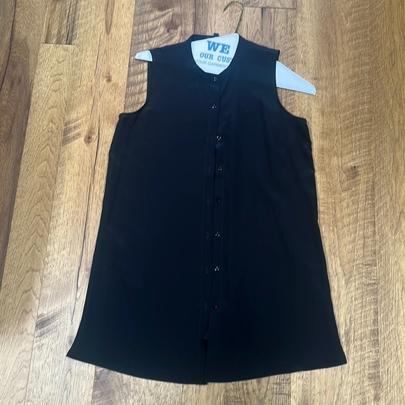 Eileen Fisher Woman’s Black Silk Button Down Dress Size S - Picture 1 of 5